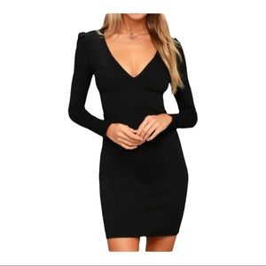 *closet clean out* Lulus Haute In Here long sleeve bodycon black dress